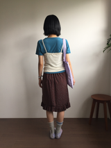 オッティ フリル ボタン ノースリーブ トップ (3color)