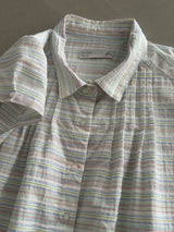 Vintage String Pintuck Shirts - Cotton Candy(Stripe)