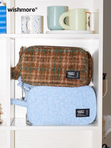 Cute Large Capacity Cosmetic Bag Partitioned Layered Travel Storage Bag