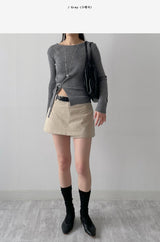 Ray Buckle Wrap Knit