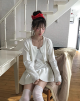 [♡MADE♡] tone due knit flare ops + soft cd SET
