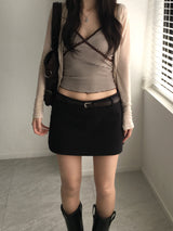 Stripe lace sleeveless (3 colors)