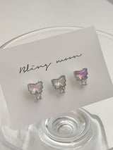 [3 color] starlight butterfly piercing / 2 sizes / twinkle opal drop unique