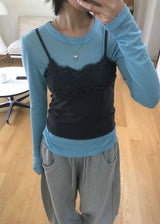 TENCEL ROUND SLEEVE TEE (4color)