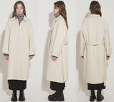 WOOL BALMACAAN COAT [IVORY]