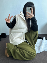 オーバーワイドベストパディング🩶🤍🖤☁ - 4カラー