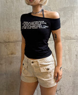 ウェーブショルダーTシャツ