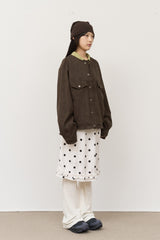 Node Collar Suede Jacket