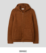 Pony Two-Way Knit Hooded Zip-Up