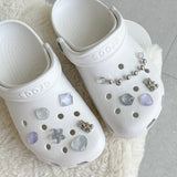 [made]purple&silver resin shoes charm set 