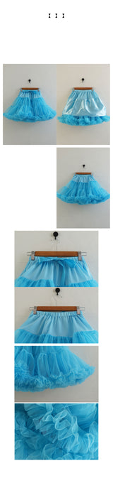 FRILL TUTU MINI SKIRT IN TURQUOISE BLUE