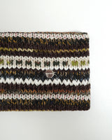 Stripe knit Hairband - Brown