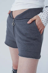 ロゴ 2WAY ショートパンツ_CHACOAL (fleece.ver)