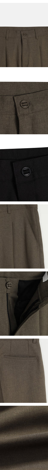 [SET UP가능] Deep one tuck wide slacks(2color)