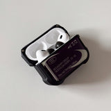 Dusty, Nostalgic Vibes AirPods Case Epoxy Bumper (DarkPlum/Ivory)