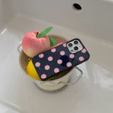 [MADE] ドットグラスバンパーケース(navypink)