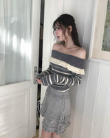 アブワパンチングフリルソフトスカート