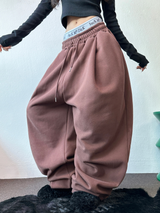 シープ/  ストリング 🐑ワイドビッグヒップバルーンロングパンツ🤍🩶🖤3カラー
