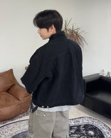 カイルウォッシュ加工クロップトラッカージャケット