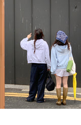 a spring hoodie jacket, melange white