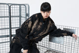 Tie Dye Shirring MA-1 Jumper (BLACK)