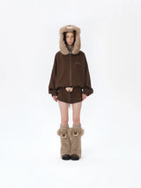 13DE MARZO Doozoo Brushed Shorts Brown