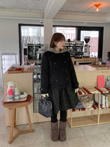 Qudit Quilted Double Short Coat