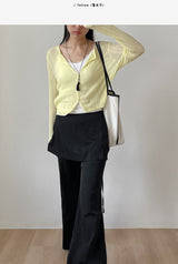 Judy See-through Round Neck Cardigan