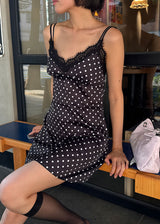 SATIN DOT DRESS