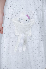 ロゼットポケットスカート(white)