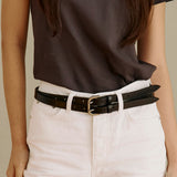 BL007 Double Unisex Leather Belt 18 mm (3 Colors)