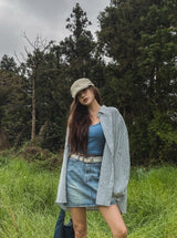 [U-DENIM/Special Product] ケイトウォッシングデニムミニスカート
