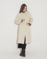 WOOL BALMACAAN COAT [IVORY]