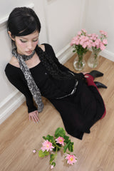 Butterfly lace unbal skirt (2color)