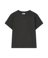 (W) エッセンシャルロゴセミクロップピグメント半袖Tシャツ_3 Color