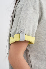 Layered roll-up t-shirt