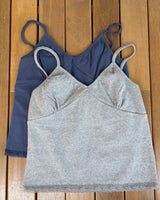 v-neck punching sleeveless