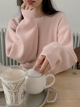 Pastel Crop Round Loose Knit (6color)