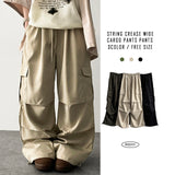 ANNE Wrinkle String Wide Pants