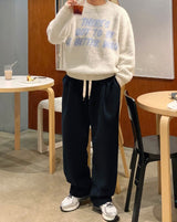 ベリーヘアリーレタリングニット