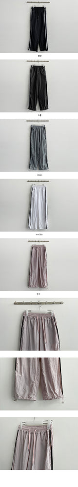 Largan banding two-line nylon pants