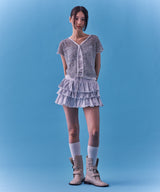 [NF] PUFF SWEAT CANCAN MINI SKIRT_(MELANGE)_F24QD874