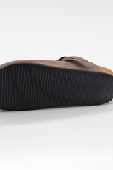 Boston Suede Buckle Slides (3c)