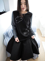 NEEDLEWORK LONG SLEEVE T (BLACK)
