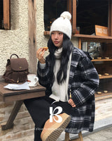 [ORIGINAL] Meter Check Hooded Duffle Coat