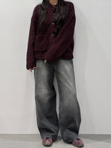 STRIPE TWEED CARDIGAN