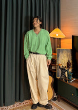 プレッツェルVネックニット6COLOR