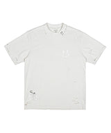 BBD Shadow Smile Ripped Pigment T-Shirt (Vintage White)