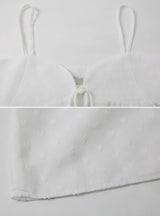 Chiffon Flare Heart Layered Bustier Blouse (2color)