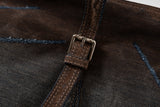 SIGNATURE FLOCKED DENIM WASHED DESTROYED TOTE MESSENGER BAG